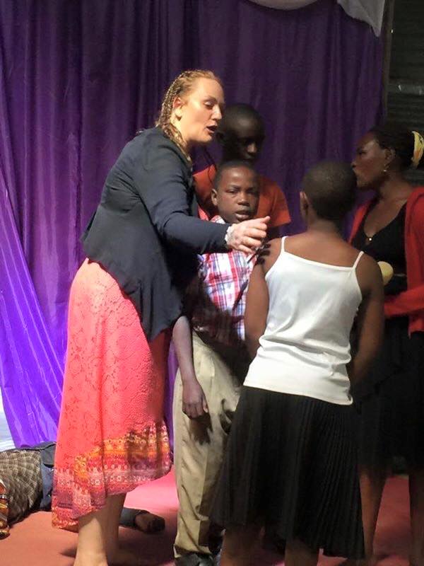 Board member Michelle Freyre ministering in Uganda